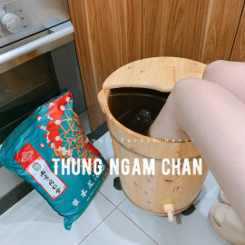 Thùng ngâm chân gỗ tuyết tùng già Tứ Xuyên